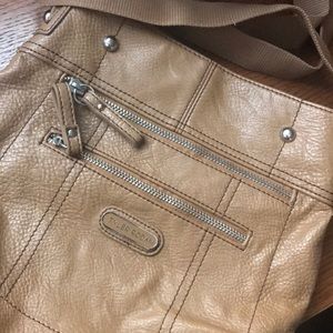 Tan Tyler Rodan satchel crossbody purse